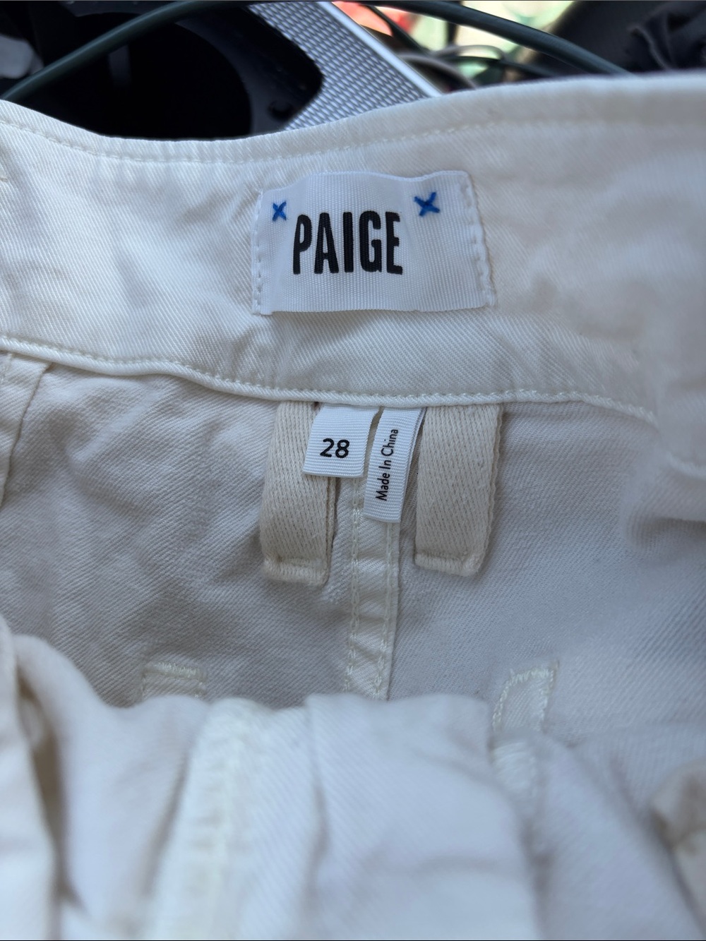 PAIGE High Waist White Paperbag Tie Shorts - Picture 2 of 3